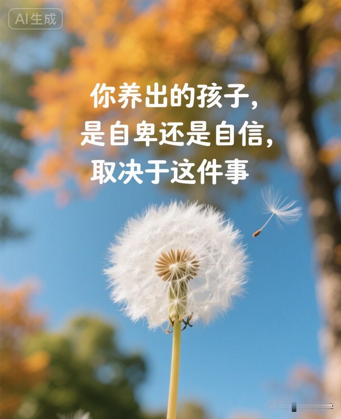 你养出的孩子，是自卑还是自信，取决于这件事

有句话说透了家庭教育的终极秘密：