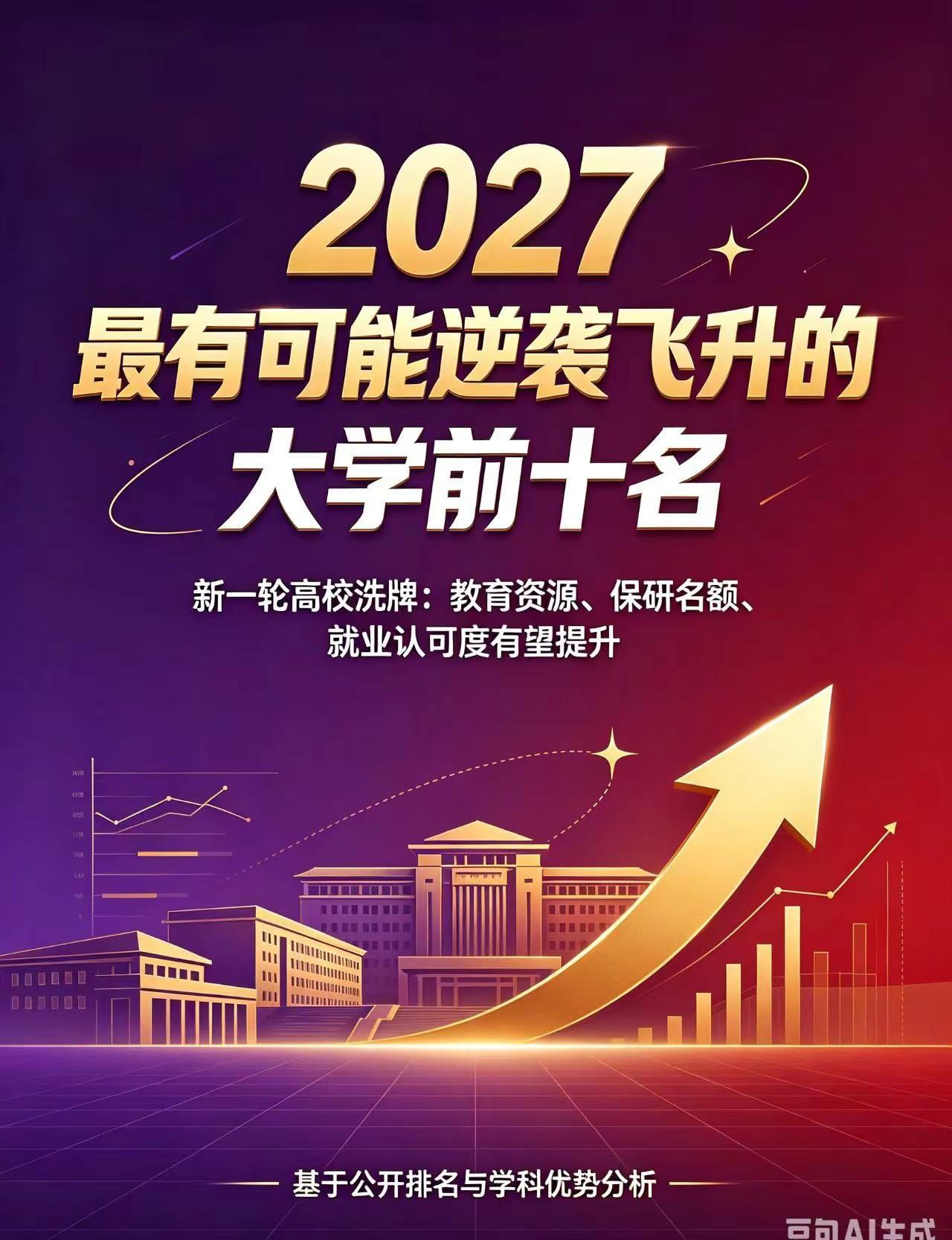 🚀2027逆袭高校TOP10！教育资源暴涨📈保研就业双buff叠满！志愿填报