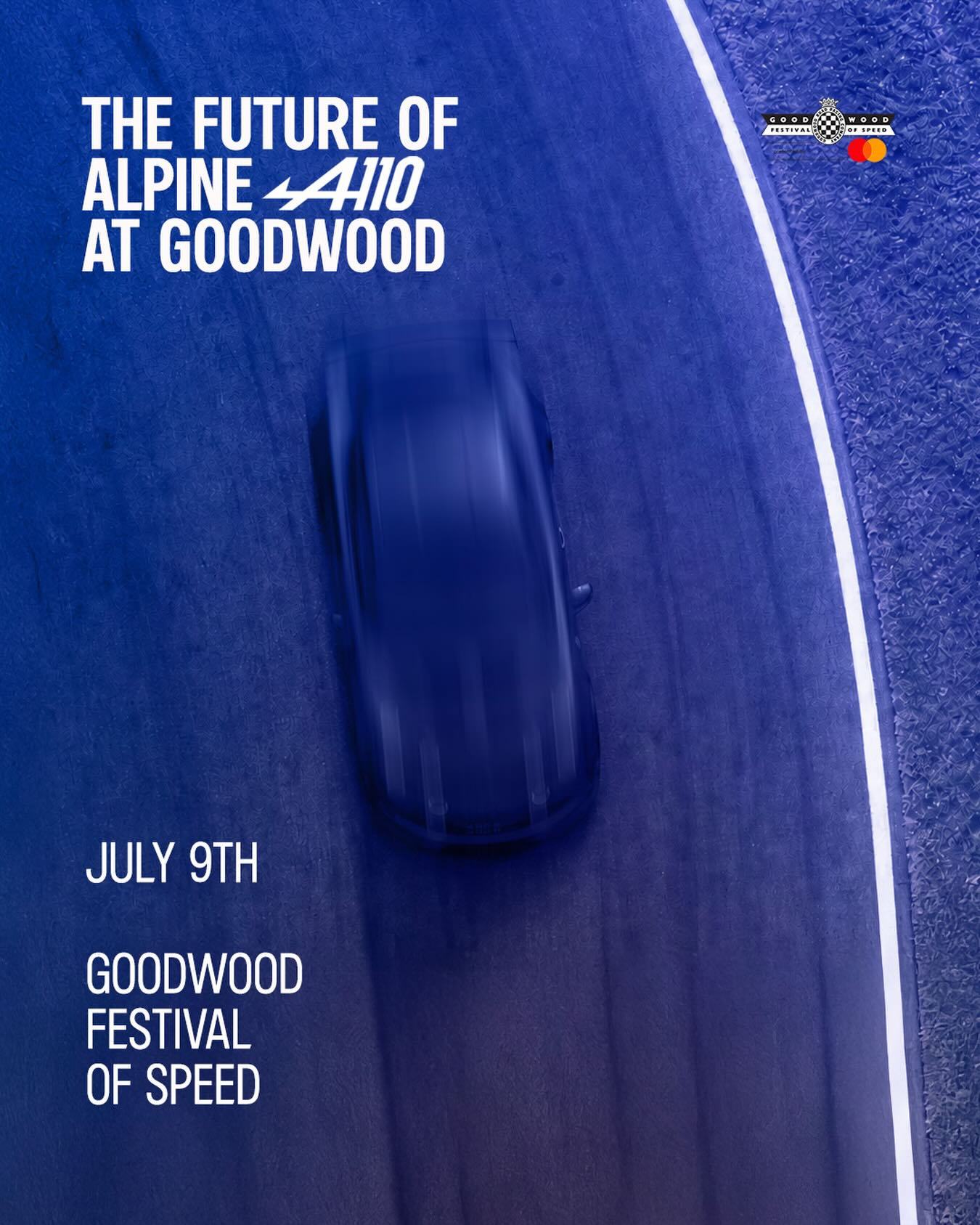面向未来的Alpine A110？！Alpine放出一张预告图，提到将在今年7月