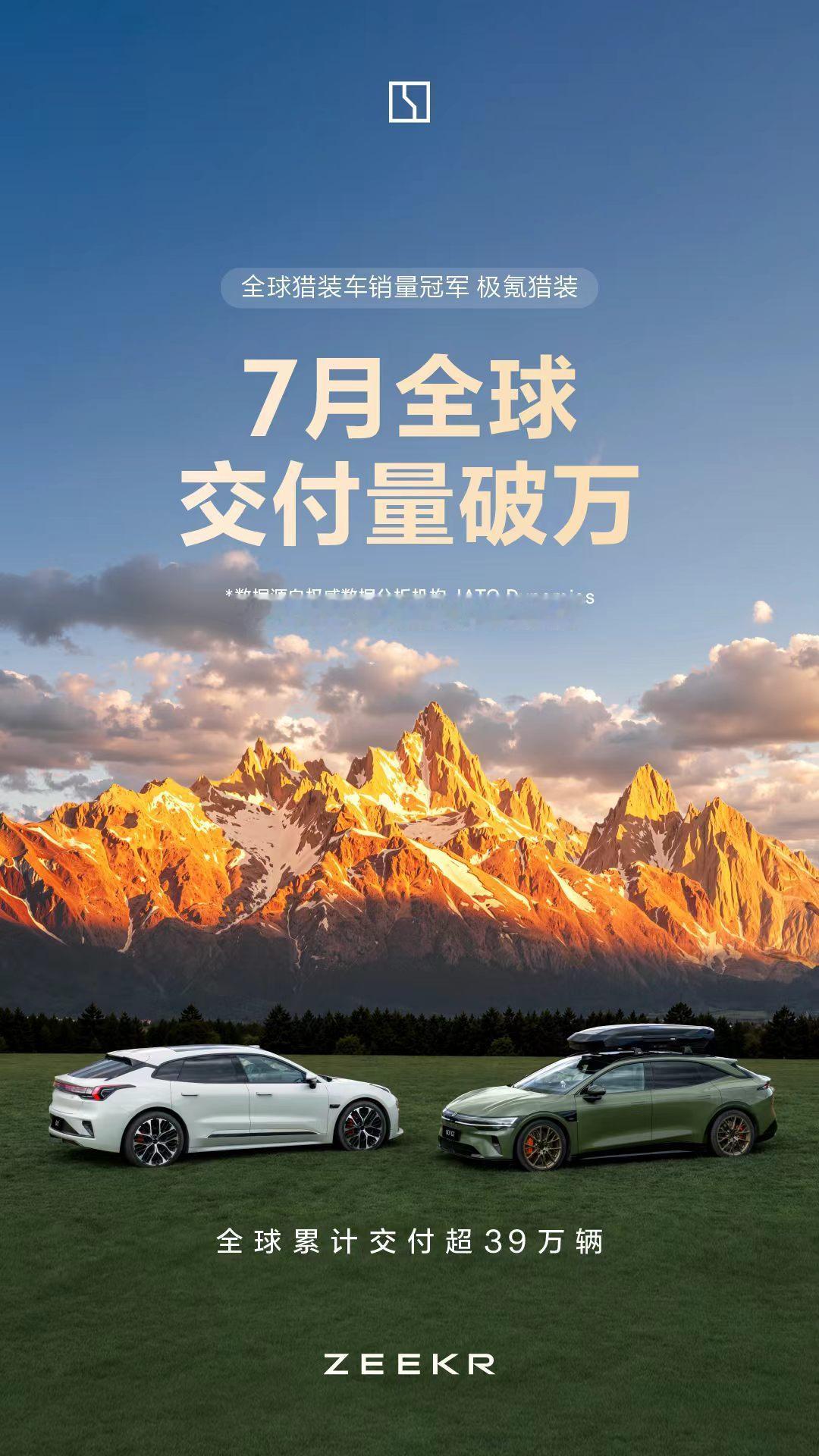 山高月更阔，科技立豪华极氪 7月交付新车35837辆同比增长111% 再创新高连
