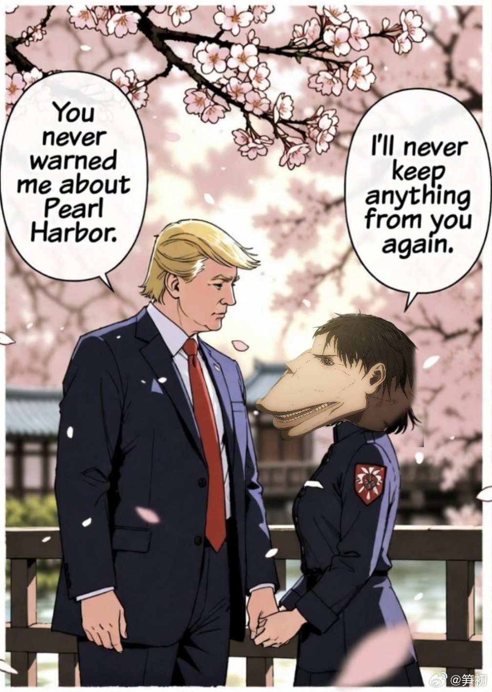 今日份推特热图：“从没有人警告过我任何关于珍珠港的事……”“我以后再也不会对你隐