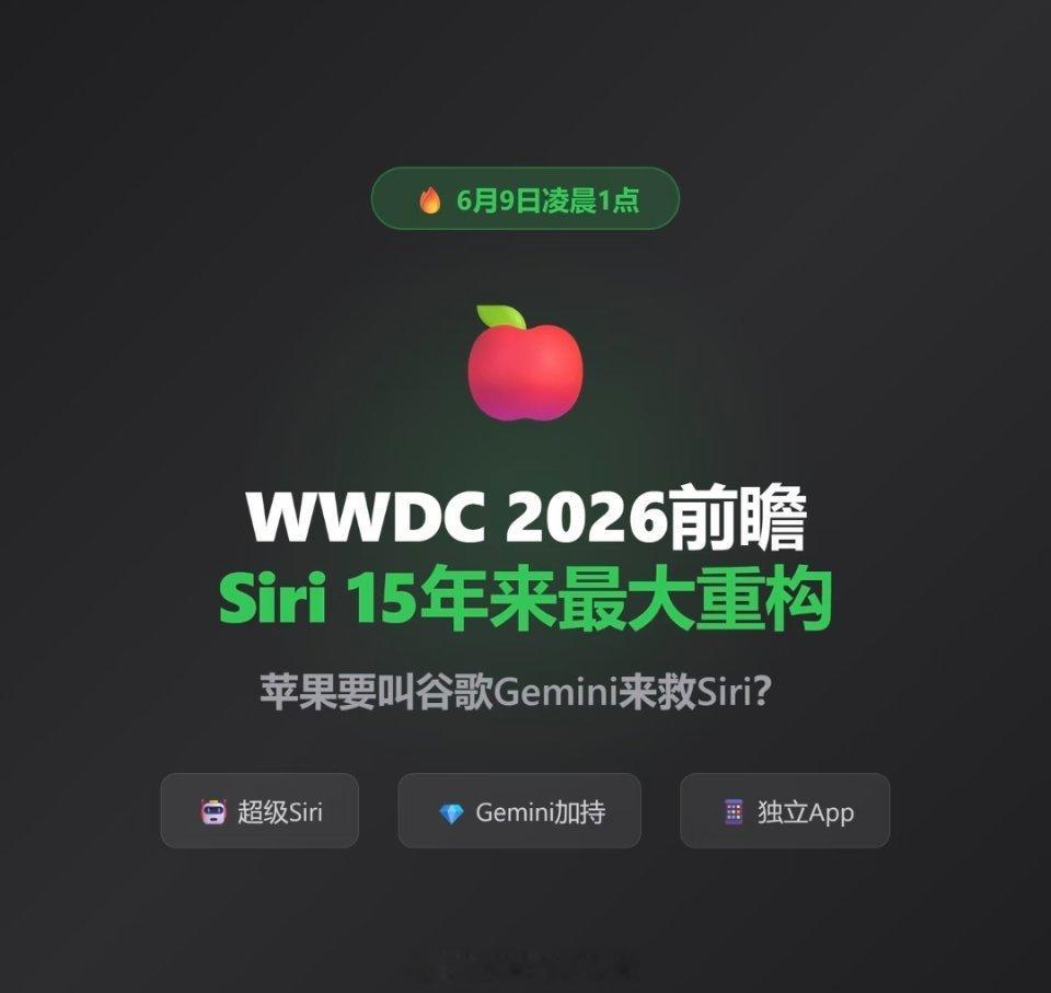 SiriAI打通苹果终端生态新版Siri AI实现苹果全终端联动，相关功能也正式