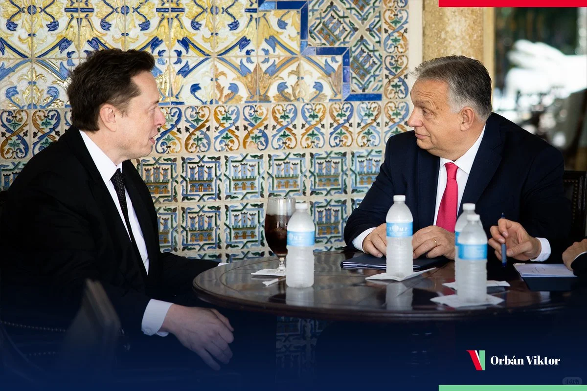 埃隆·马斯克今天在马拉戈会见了匈牙利总理维克托·奥尔班。
