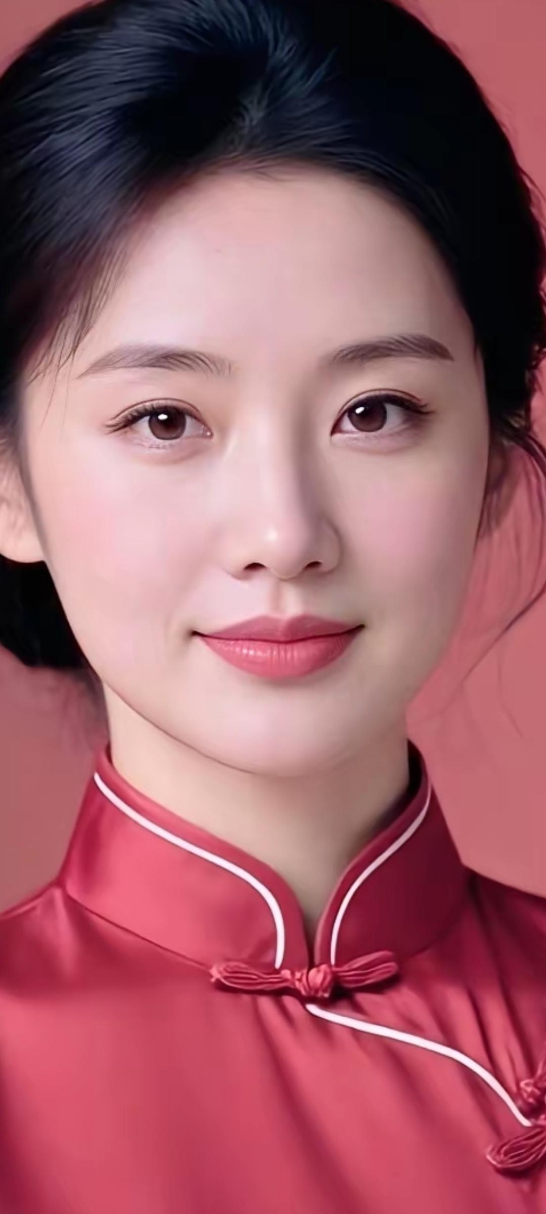 优雅红装，温婉如玉，尽显东方韵味。