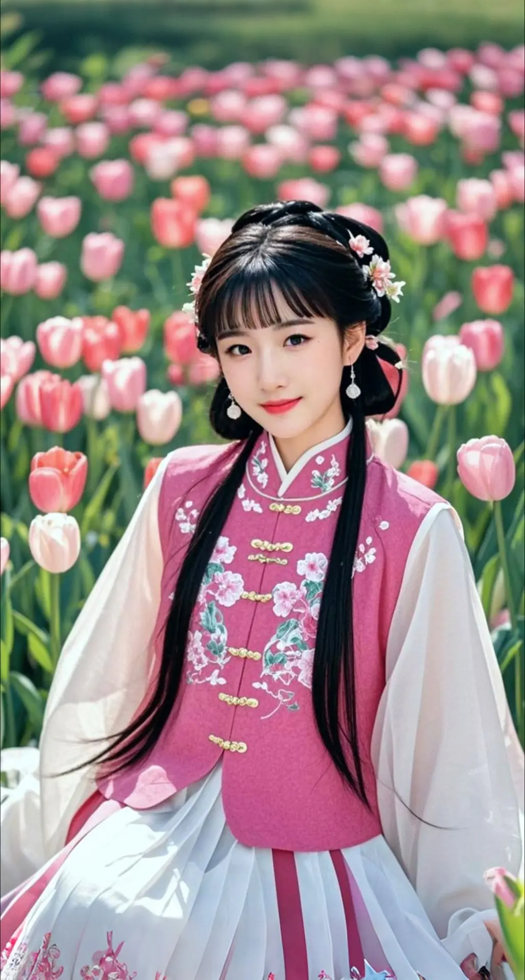 AI扩图 AI花漾佳人