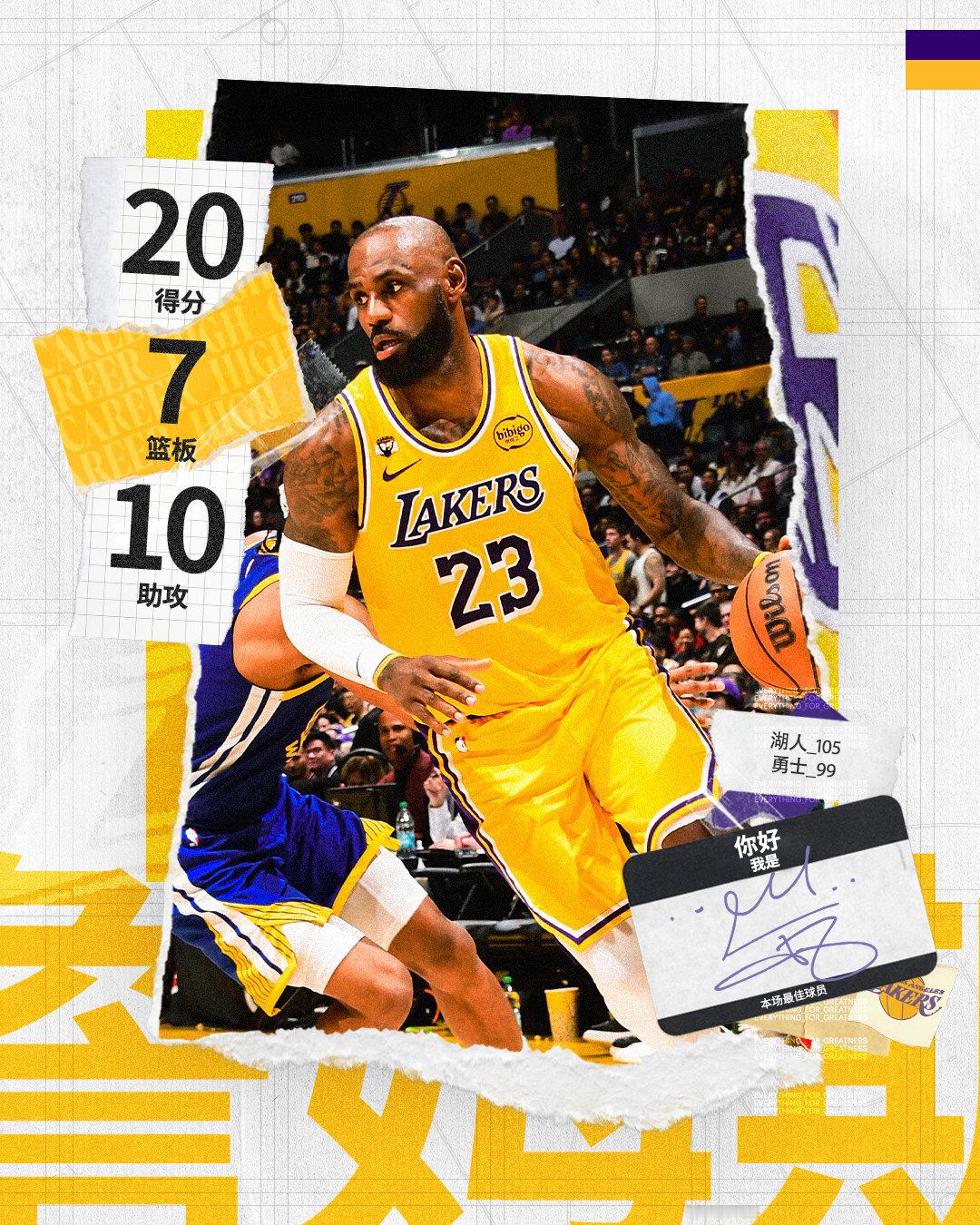 「全场MVP🥇」✊ 关键时刻，姜还是老的辣湖人战胜勇士 湖人国度