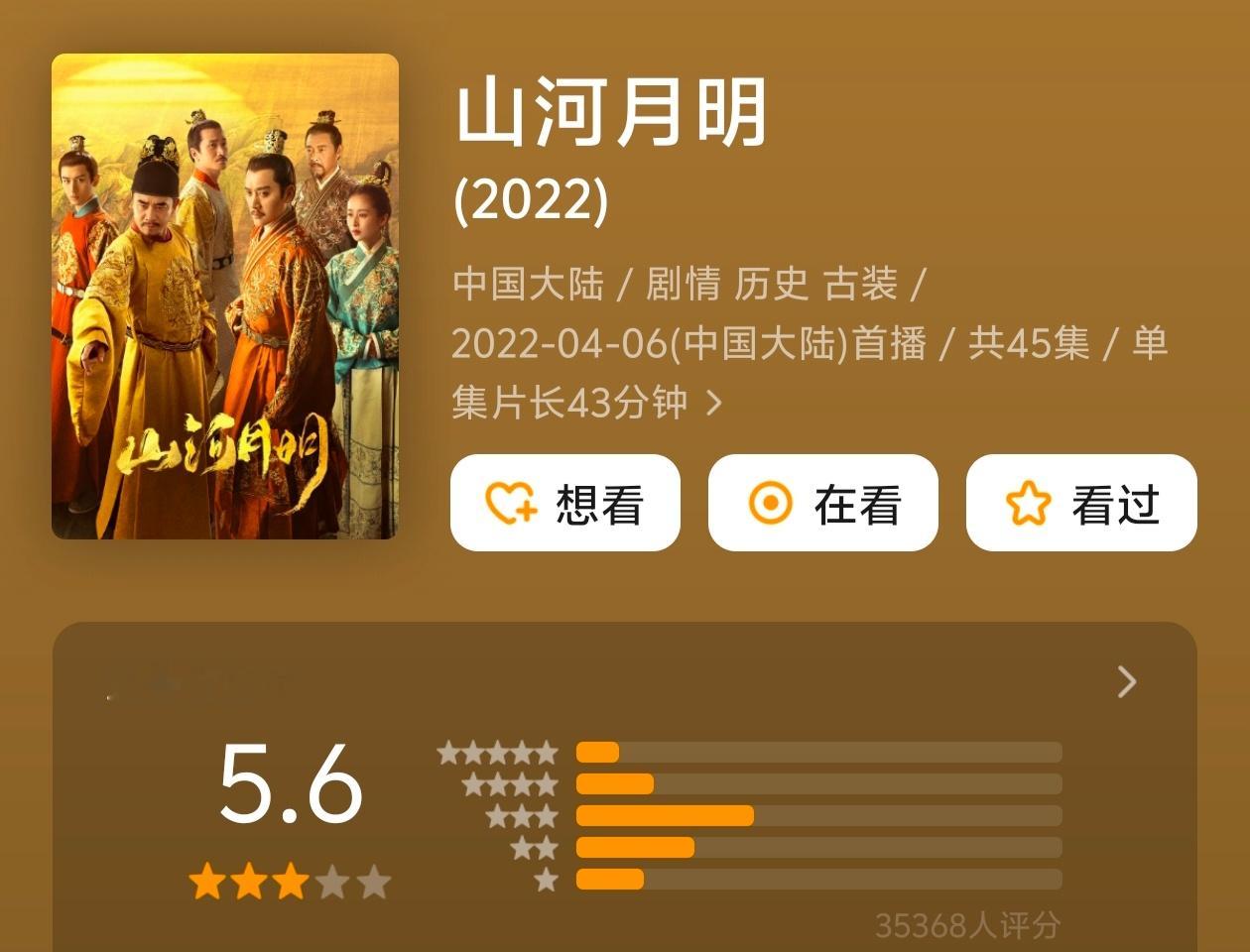 除了天下长河其他都看过(山河月明只看了前面一部分)，这里还少了军师联盟，比图里早