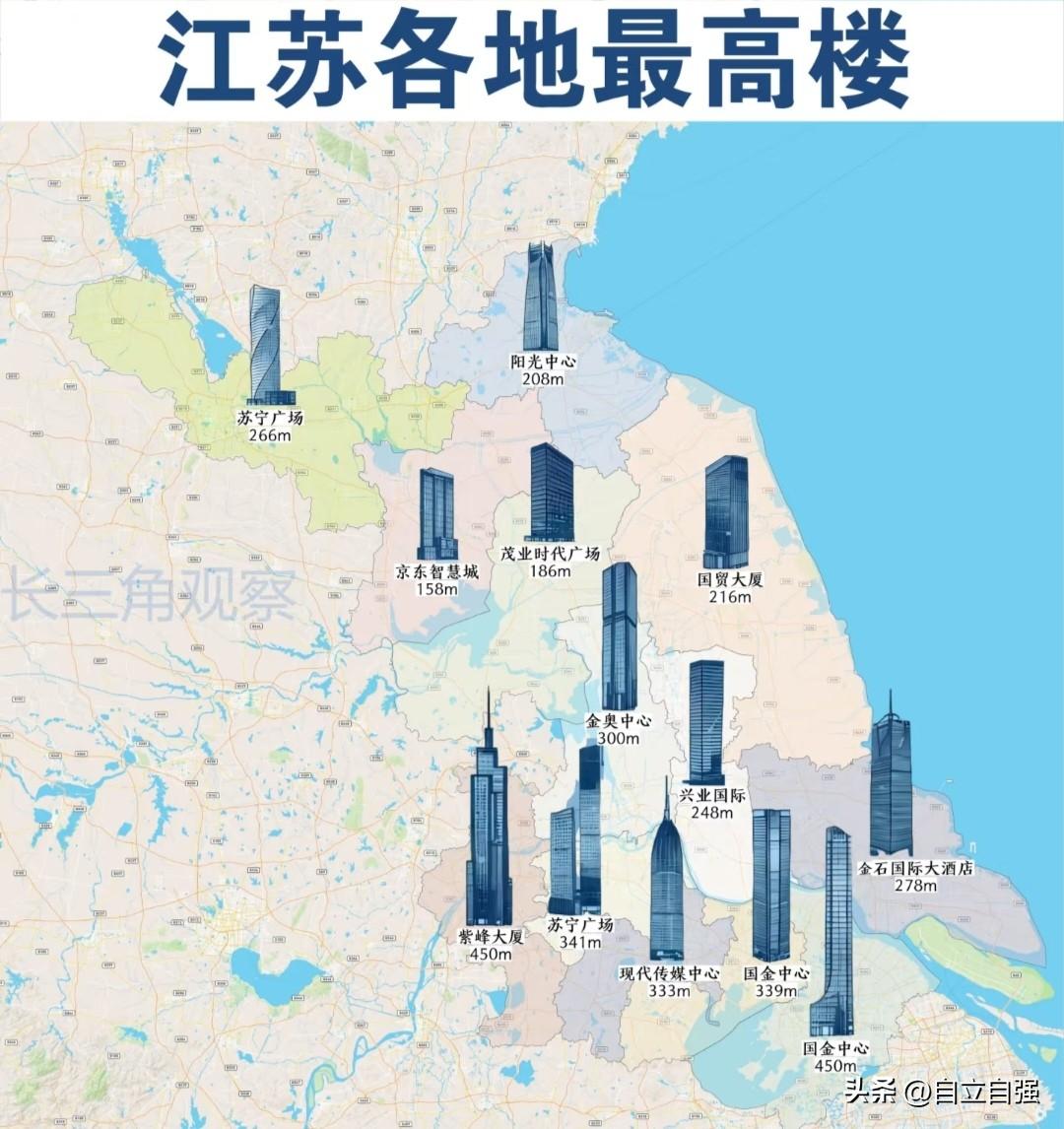 江苏各地最高楼，哪座大厦最有特色？