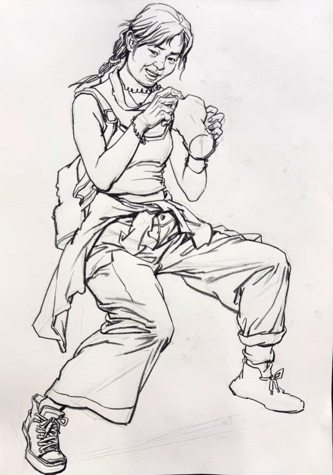 速写练习。美术艺考生 美术备考 普高美术生 美术生入门