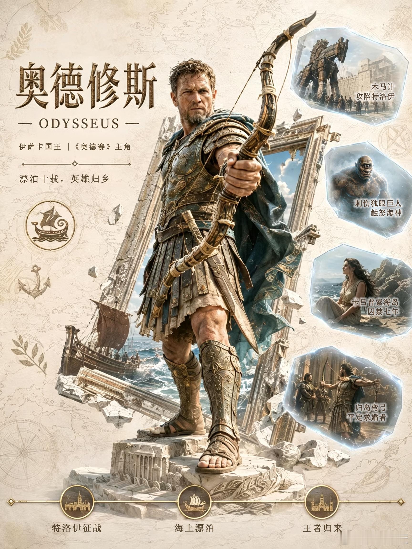 🏛️荷马史诗｜奥德赛人物图鉴🛡️ 一场返乡征途✨六位关键人物带你感受西方文学