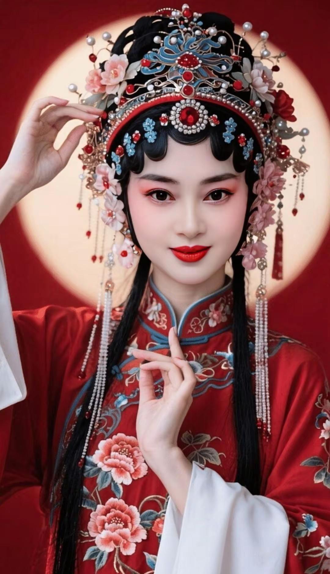传统戏曲才是东方美学天花板 戏曲风花旦 中国戏曲妆容 传统戏服 戏妆魅力