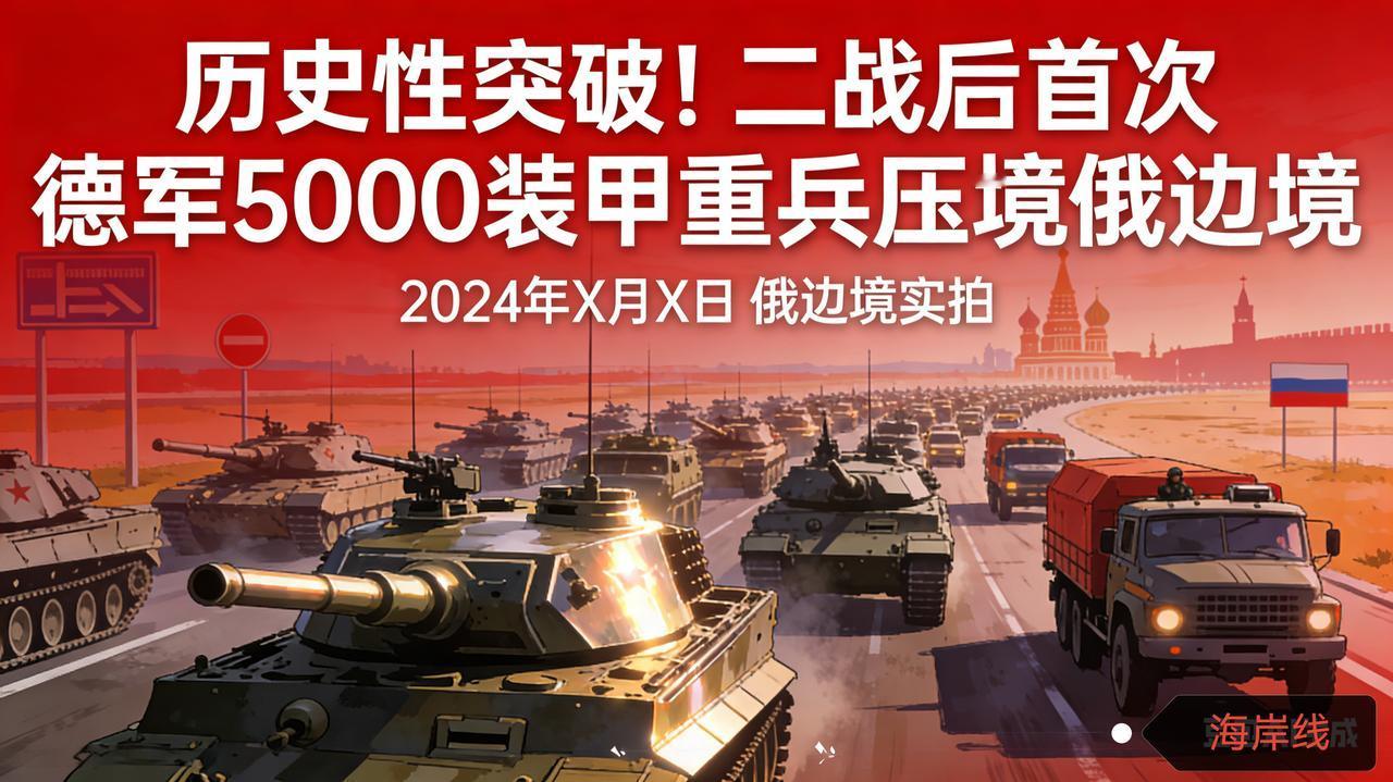 历史性突破！二战后首次 德军5000装甲重兵压境俄边境
 
欧洲地缘炸锅！2月4