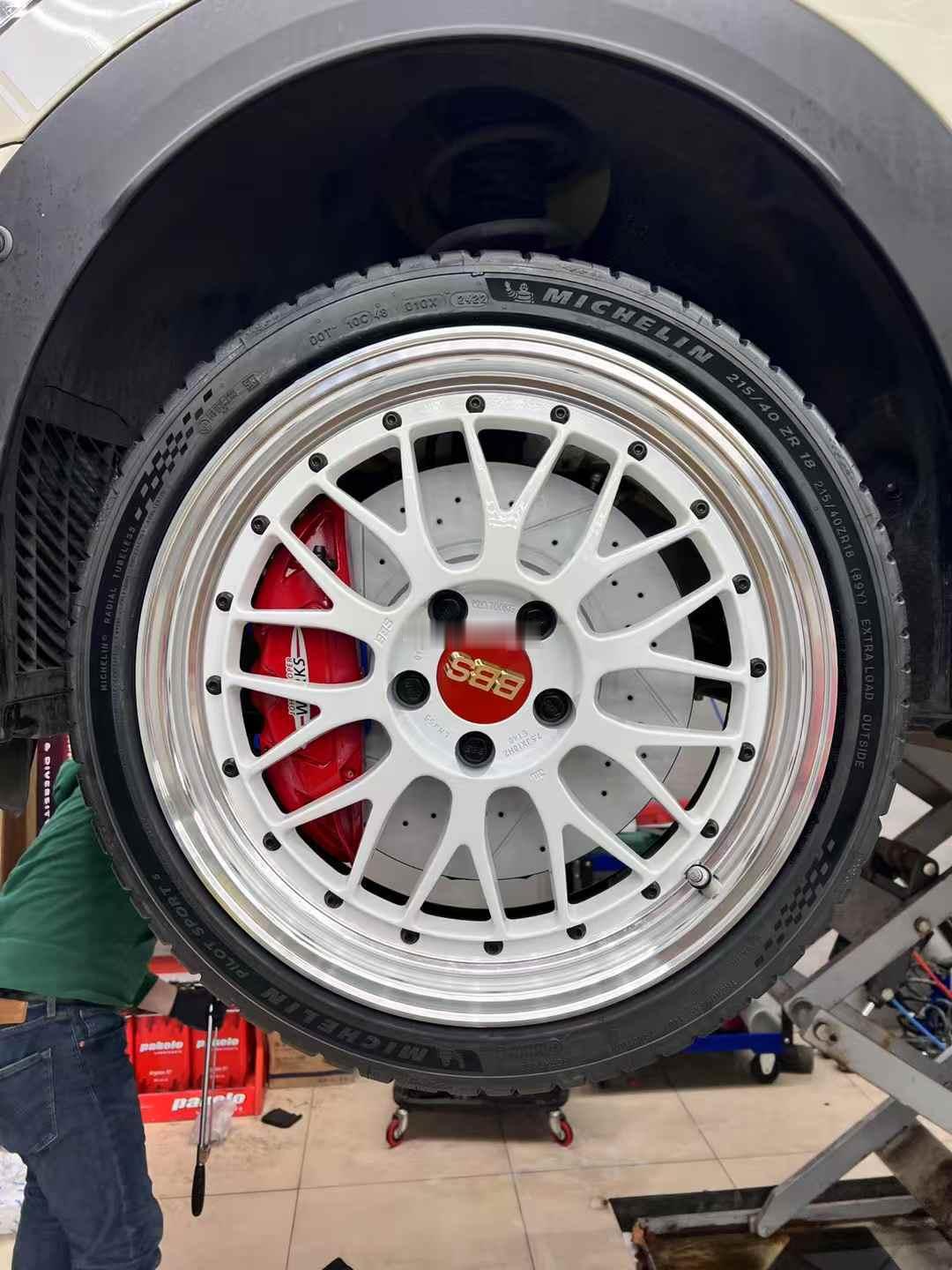 这不就实力了嘛， 白色特别定制 全新 BBS  LM 双片锻造 LM455 日本