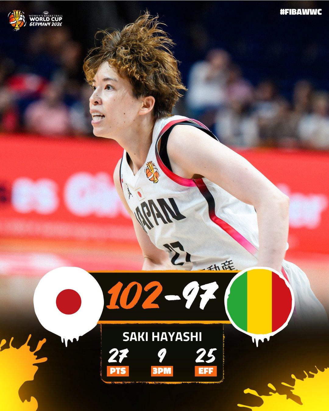 日本女篮三分球创记录！102:97逆转非洲劲旅马里女篮！
    这场比赛日本女
