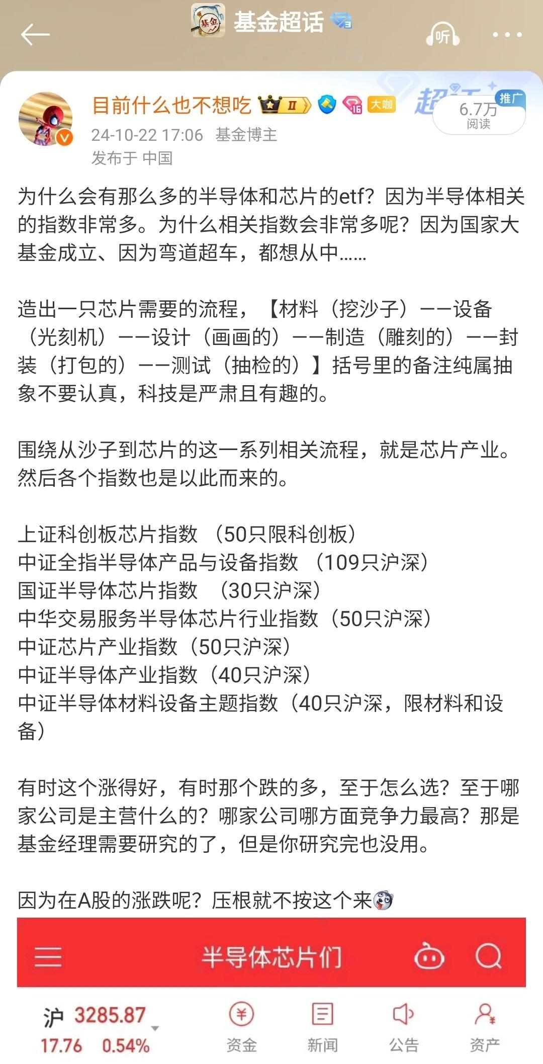 去年四季度时做了一个分组叫【半导体芯片们】，里面涵盖了7个半导体芯片相关的指数，