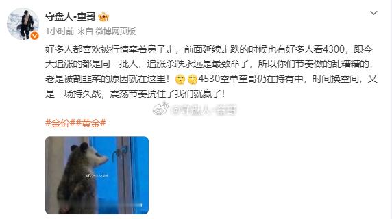 趋势走出来见真实力，好多人又去追多了，童哥一直拿着4530的空单，历经数小时的区