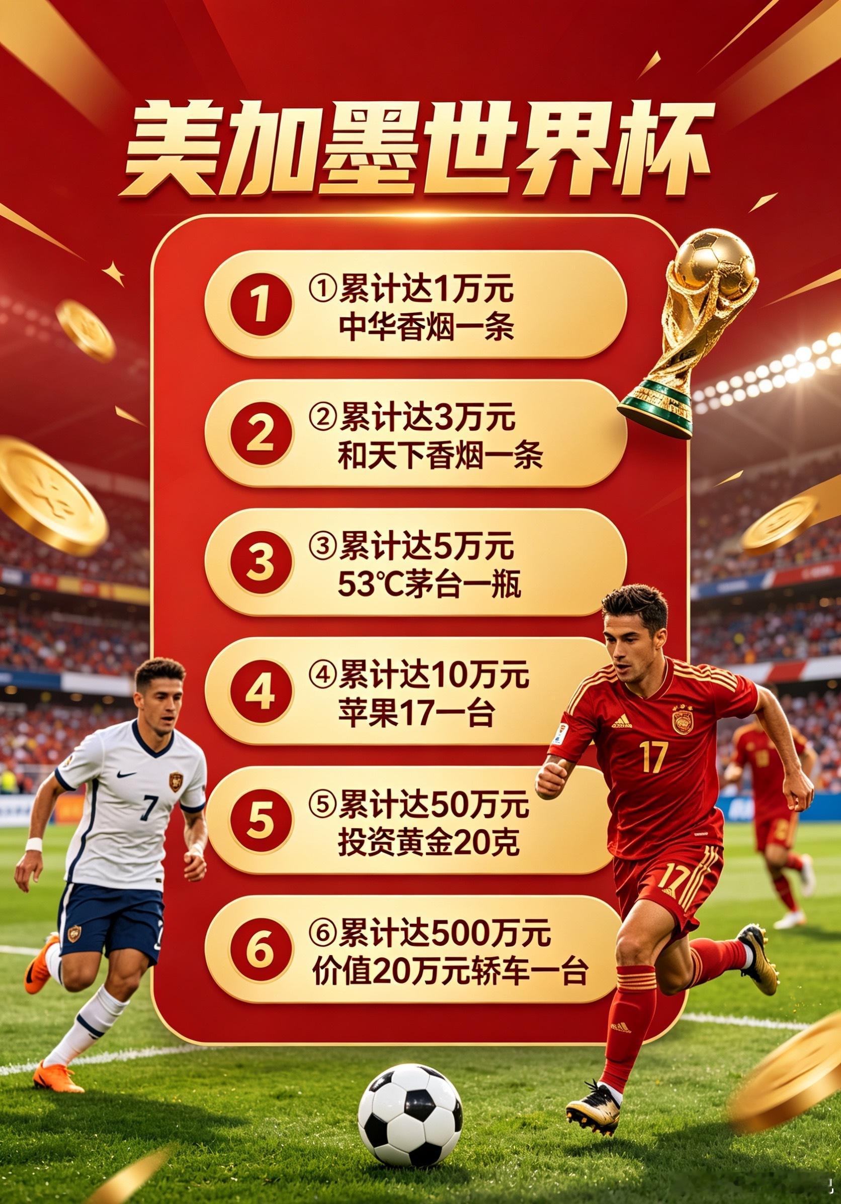 世界杯福利大派送 逐梦绿茵场，购彩享豪礼2026美加墨世界杯本店超多福利重磅上线