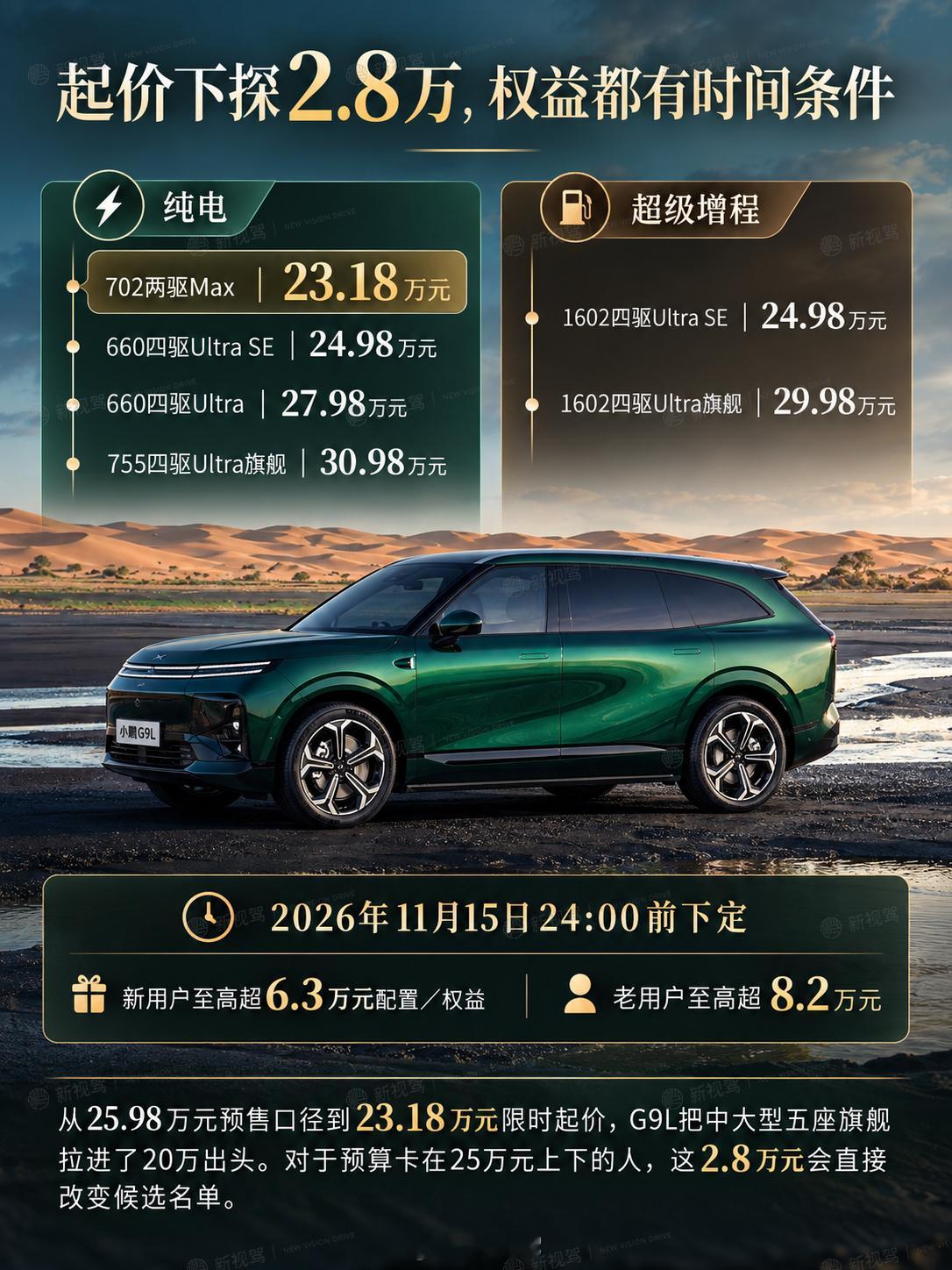 30万内买大五座，G9L已成必看项？小鹏G9L已于9月17日上市，正式价把20—