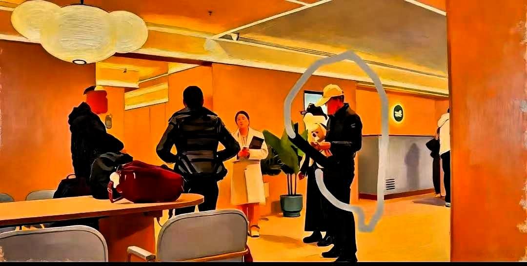 郑州汉庭酒店坚守“不接待带宠物的客人”的规定，前台工作人员拒绝接待带宠物的客人，