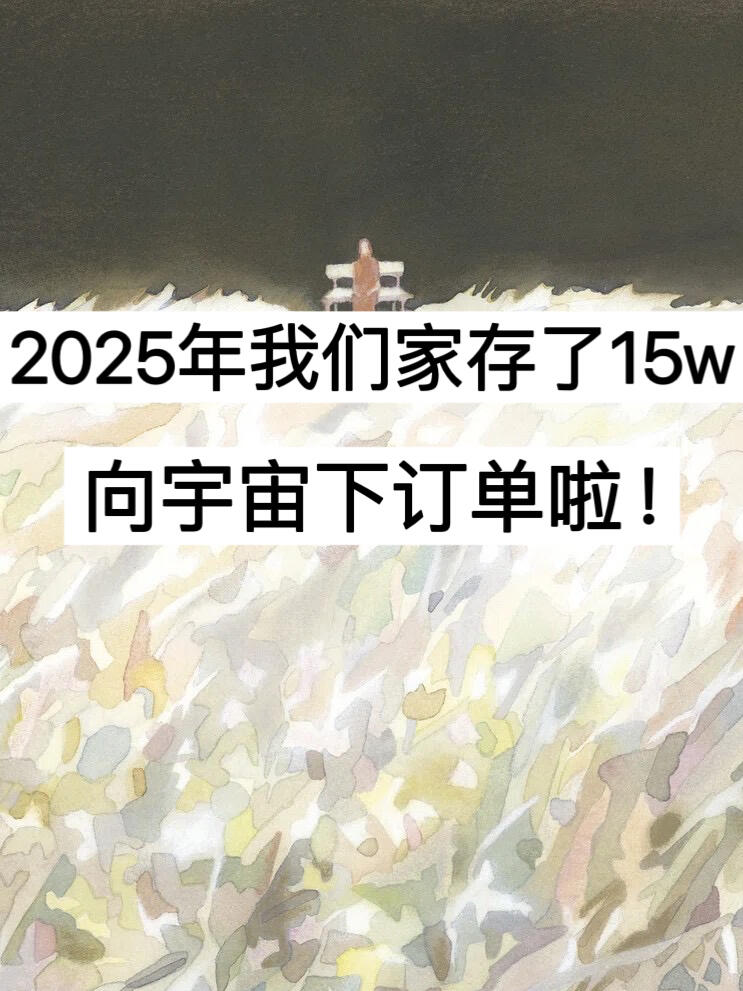 2025年我们家存了15w，向宇宙下订单啦！