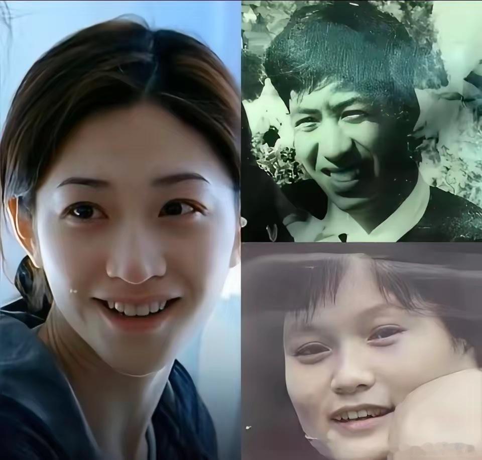 李小冉怎么长的     遗传了妈妈冷白皮，平整的牙爸爸的尖下巴 鼻梁