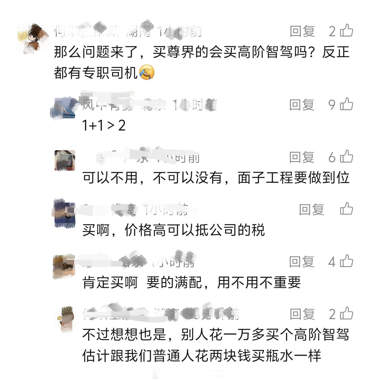 买尊界的客户必然会买ADS，有没有专职司机完全不影响决策。原因很简单，一、那一万