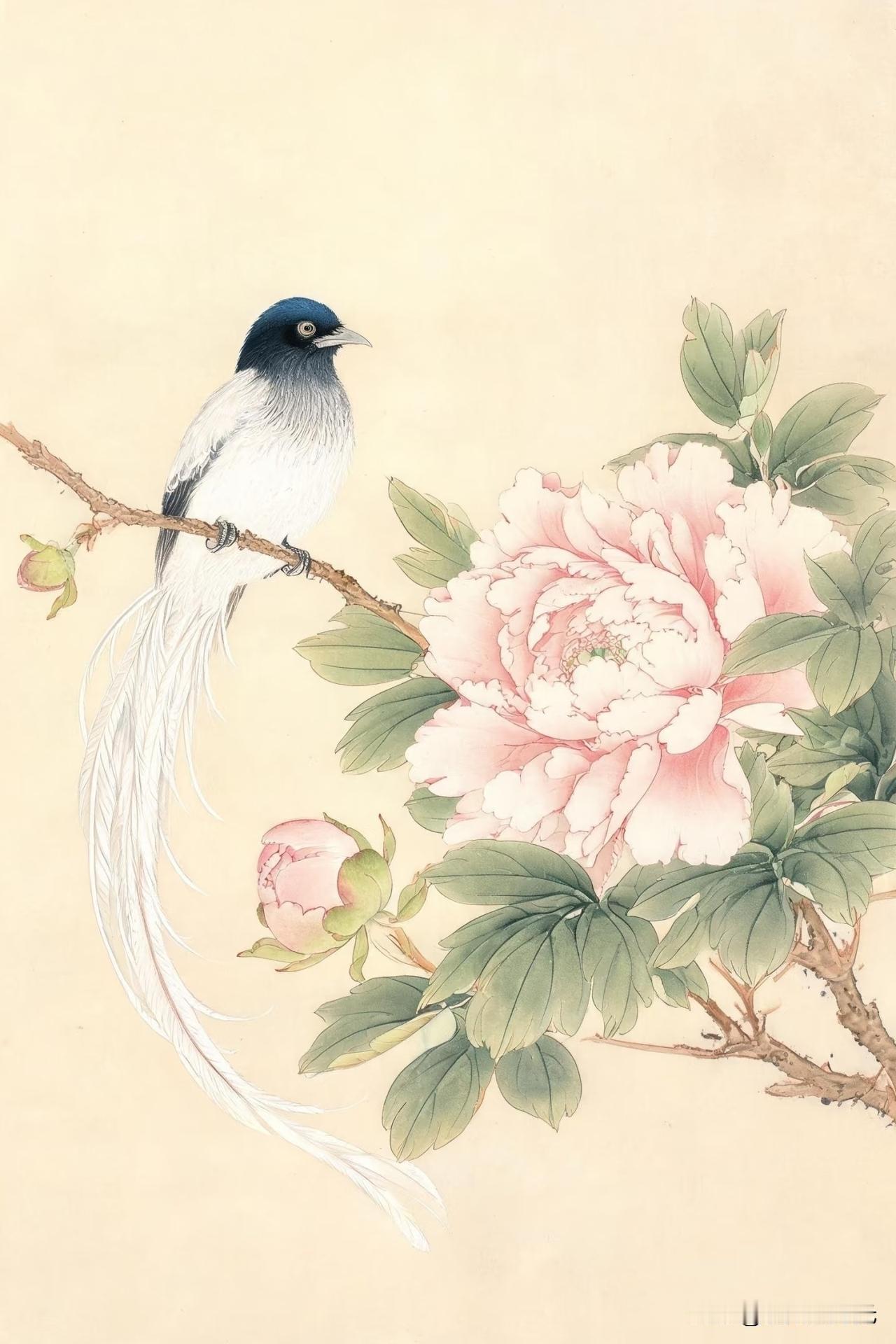 繁花栖灵鸟，素纸绘清春
华韵兰香国画素材分享
清雅花鸟  淡彩国画