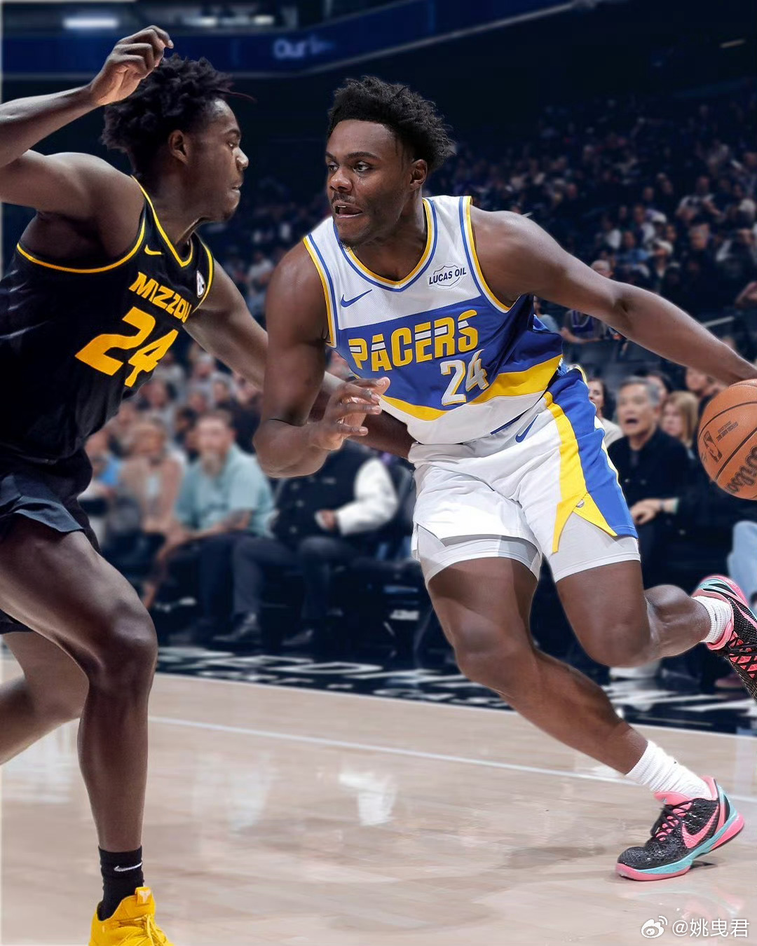 科比布朗是真的好起来了，全场领防哈登、上线发牌、三分投射，无球掩护，乞丐版追梦，