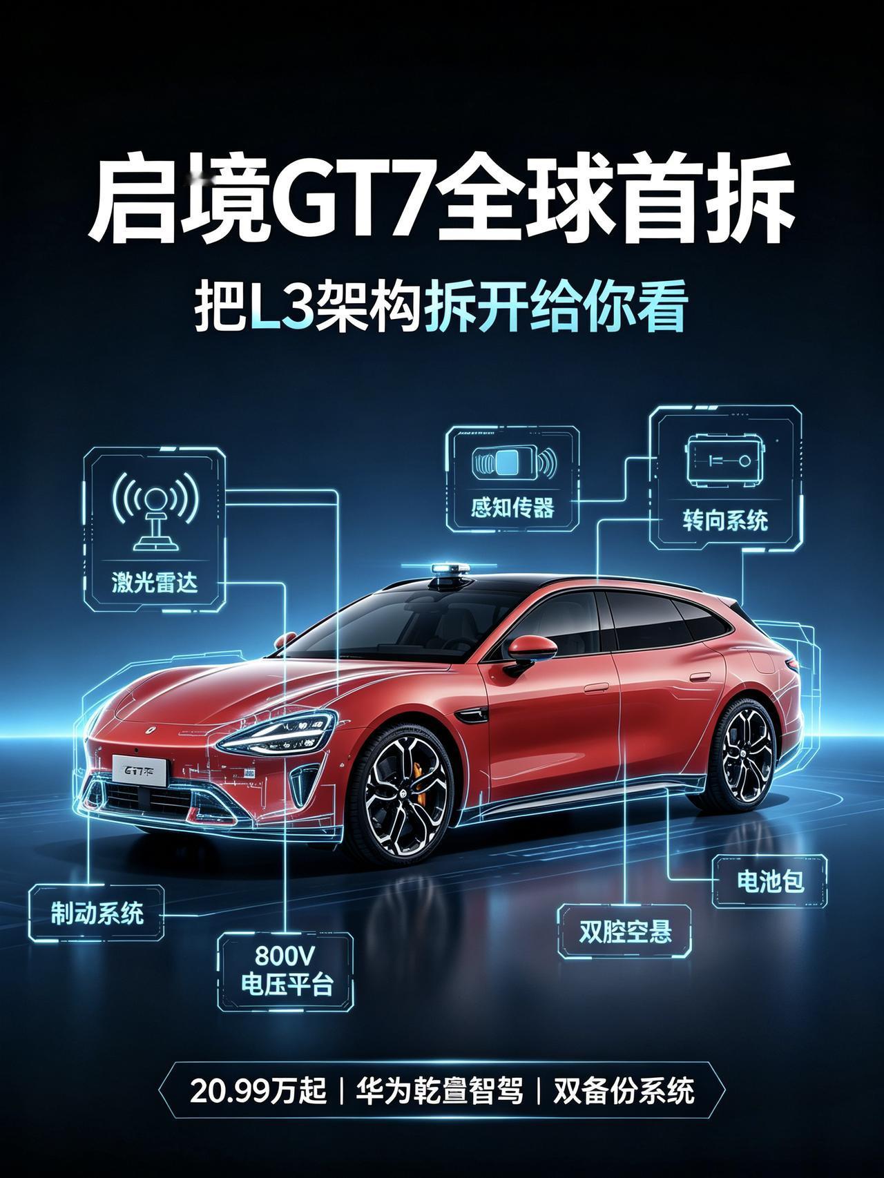 启境GT7今晚全球首拆，把L3架构拆开给你看，这操作我服
刷到启境GT7今晚要搞