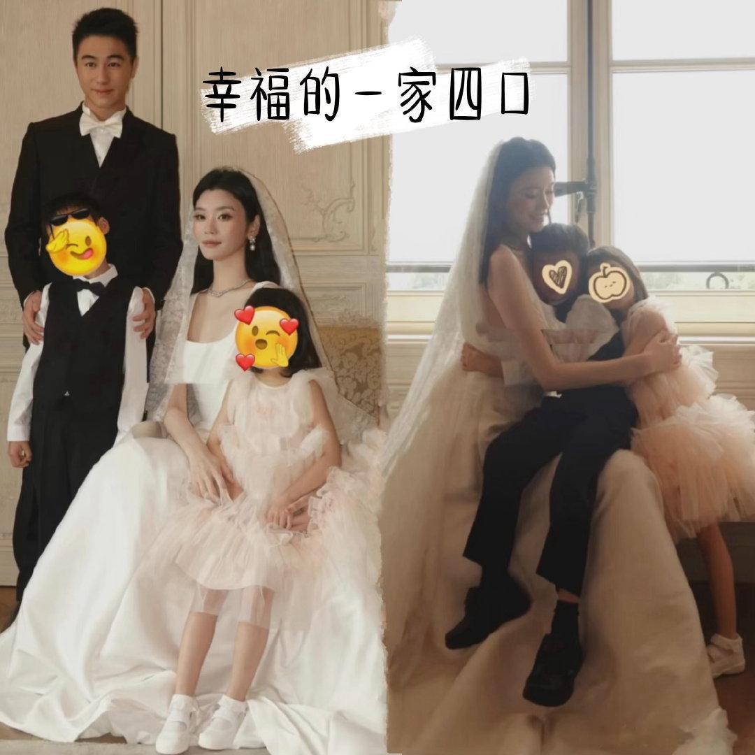 何猷君奚梦瑶俩娃看起来软萌软萌的，幸福的一家四口何猷君 奚梦瑶