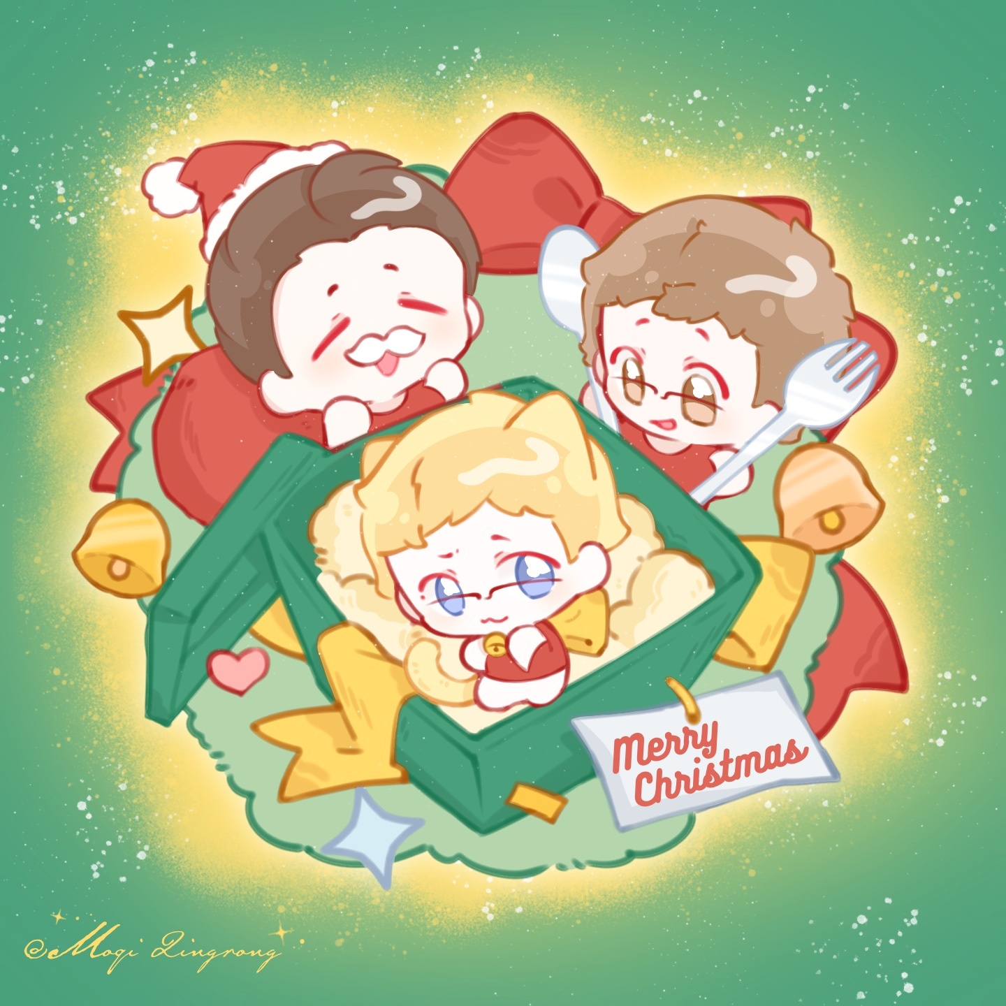 5358【法乒三人组】祝你圣诞快乐🎁❄️ 