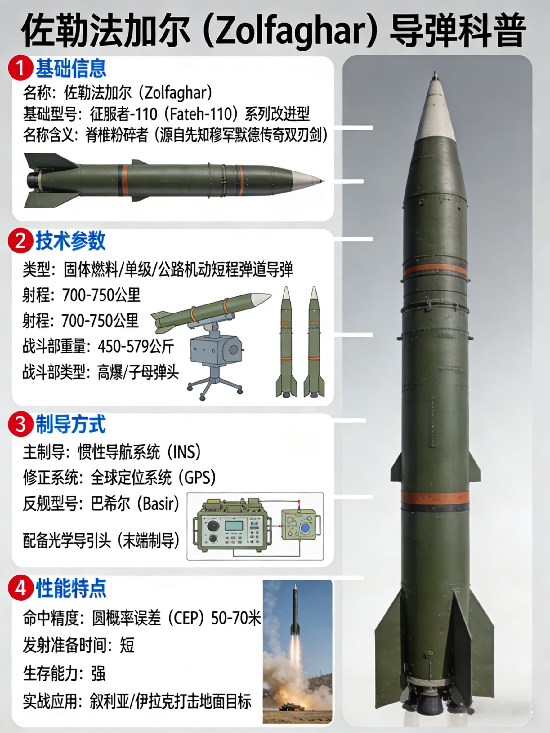 军事ai新视野 佐勒法加尔（Zolfaghar）导弹佐勒法加尔（Zolfagha