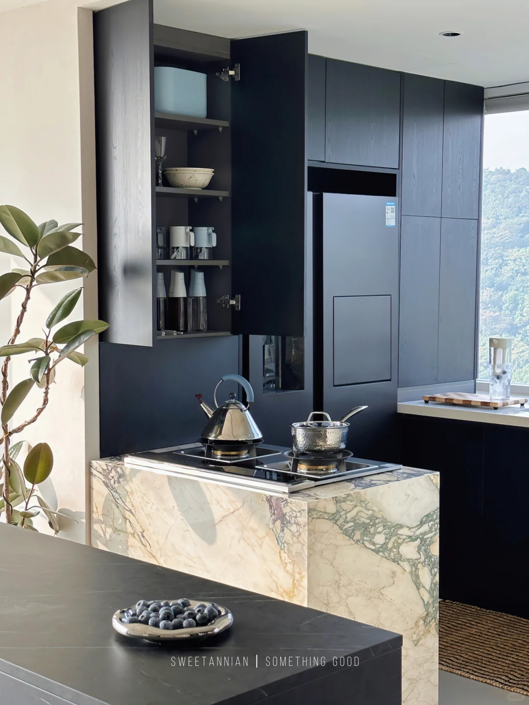 🖤🩶🩵🤍厨房新来的布鲁色～