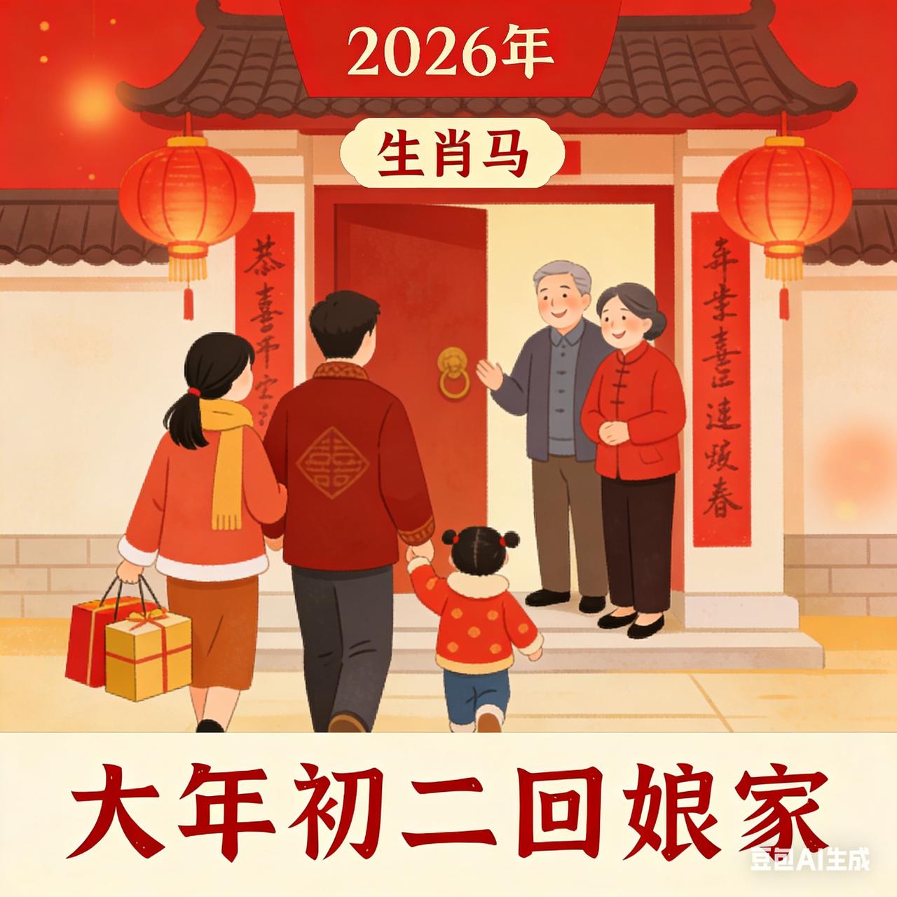 天南地北大拜年大年初二回娘家。