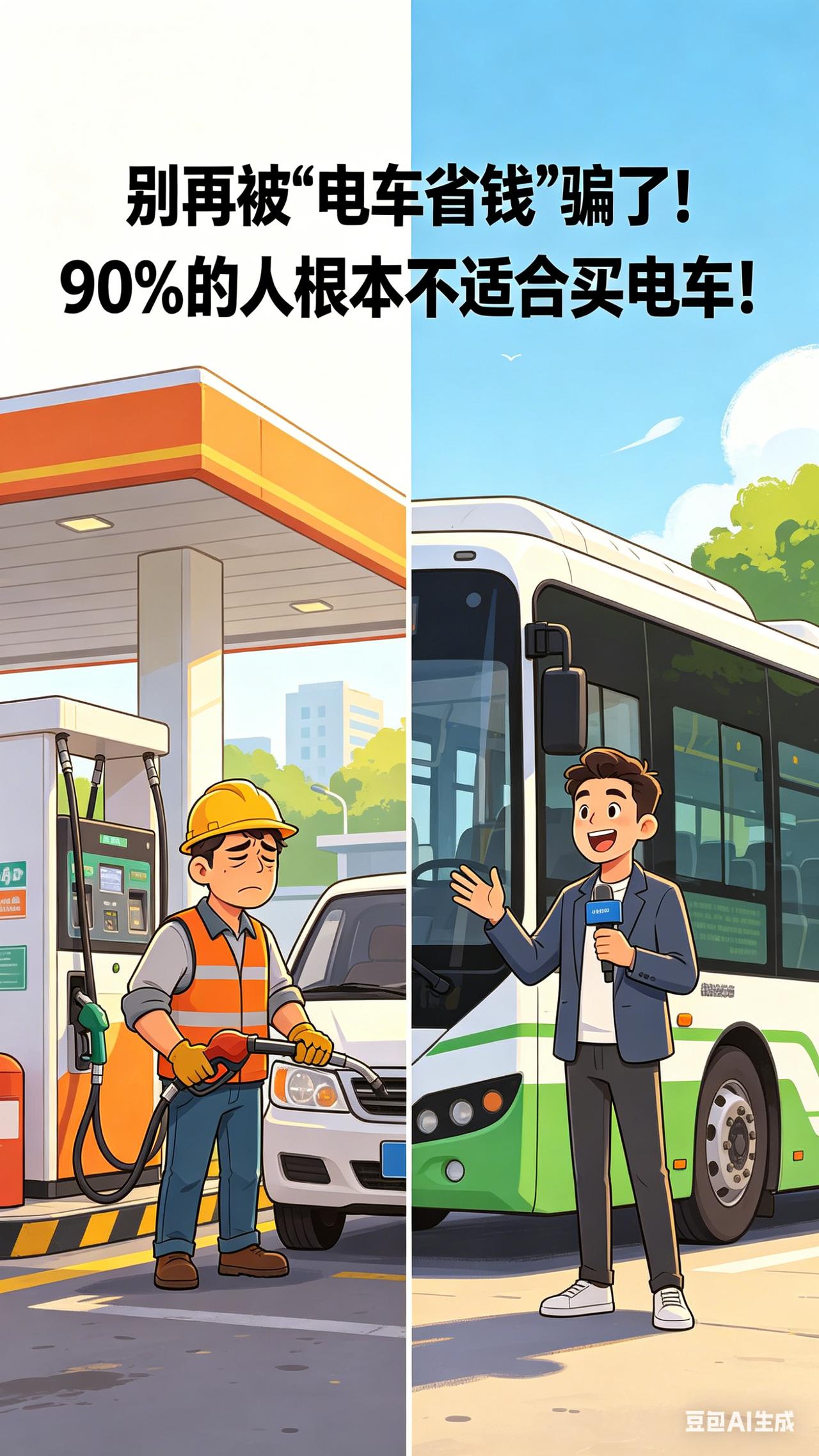 别再被 “电车省钱” 骗了！90% 的人根本不适合买电车！
绝大多数打工人一年跑