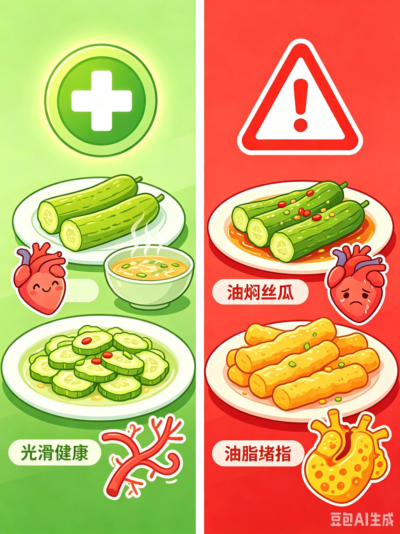 高血脂人群别再戒丝瓜，伤血管的从来不是食材本身，是错误吃法
 
不少血脂偏高的中