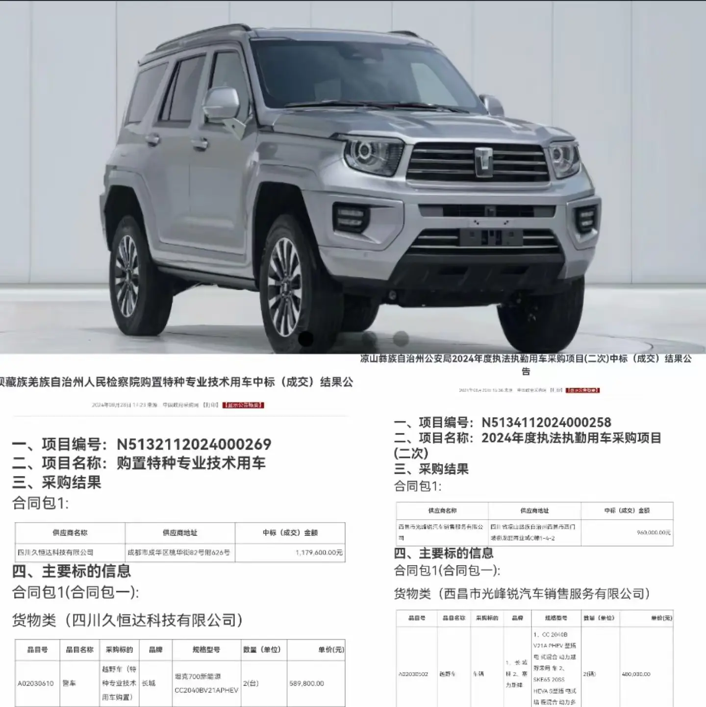 坦克700又中标了😂。