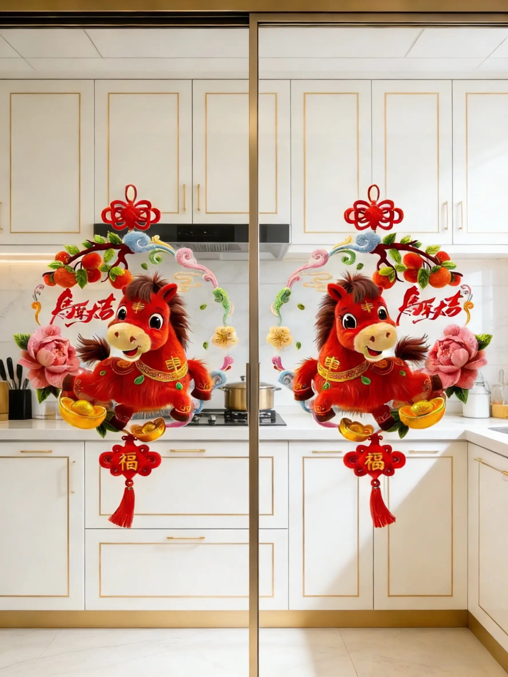 窗花 窗花贴 新年氛围感 家居软装搭配 马年大吉