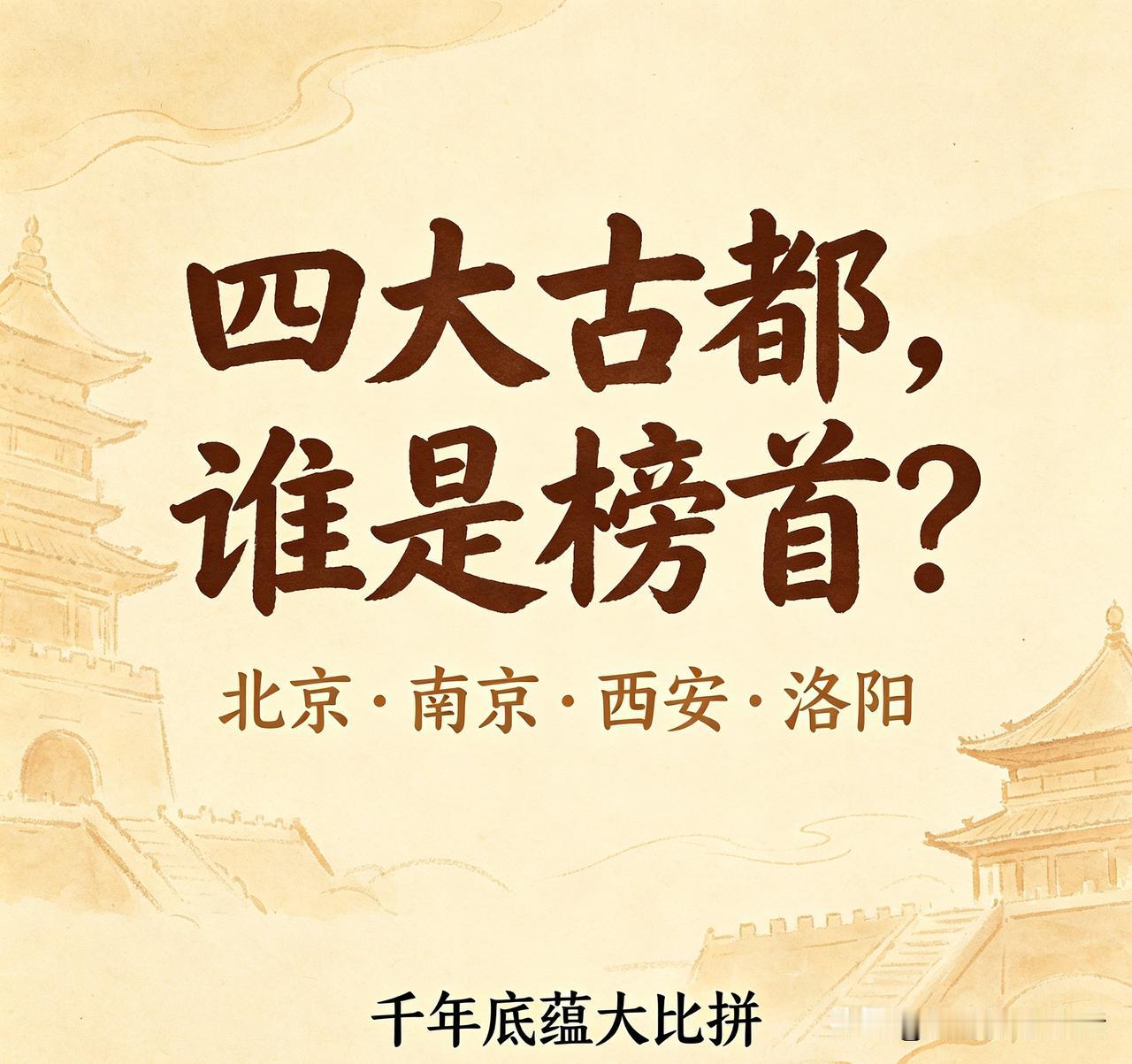 北京、南京、西安、洛阳并称四大古都，四座城市各有深厚历史底蕴。

西安坐拥十三朝