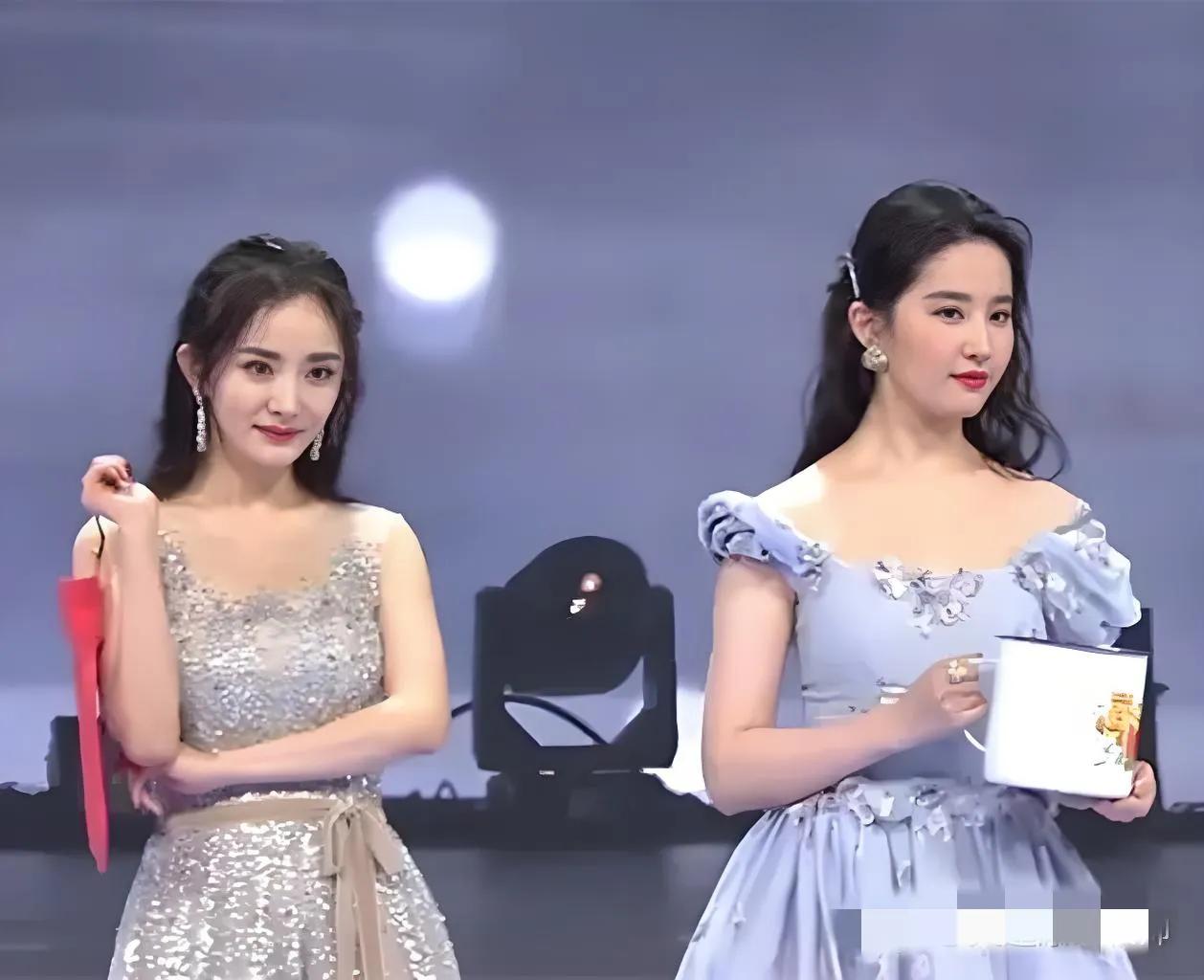 刘亦菲是大众公认的神仙美女姐姐，
但和杨幂一比，美与更美立见分晓！
刘亦菲珠圆玉