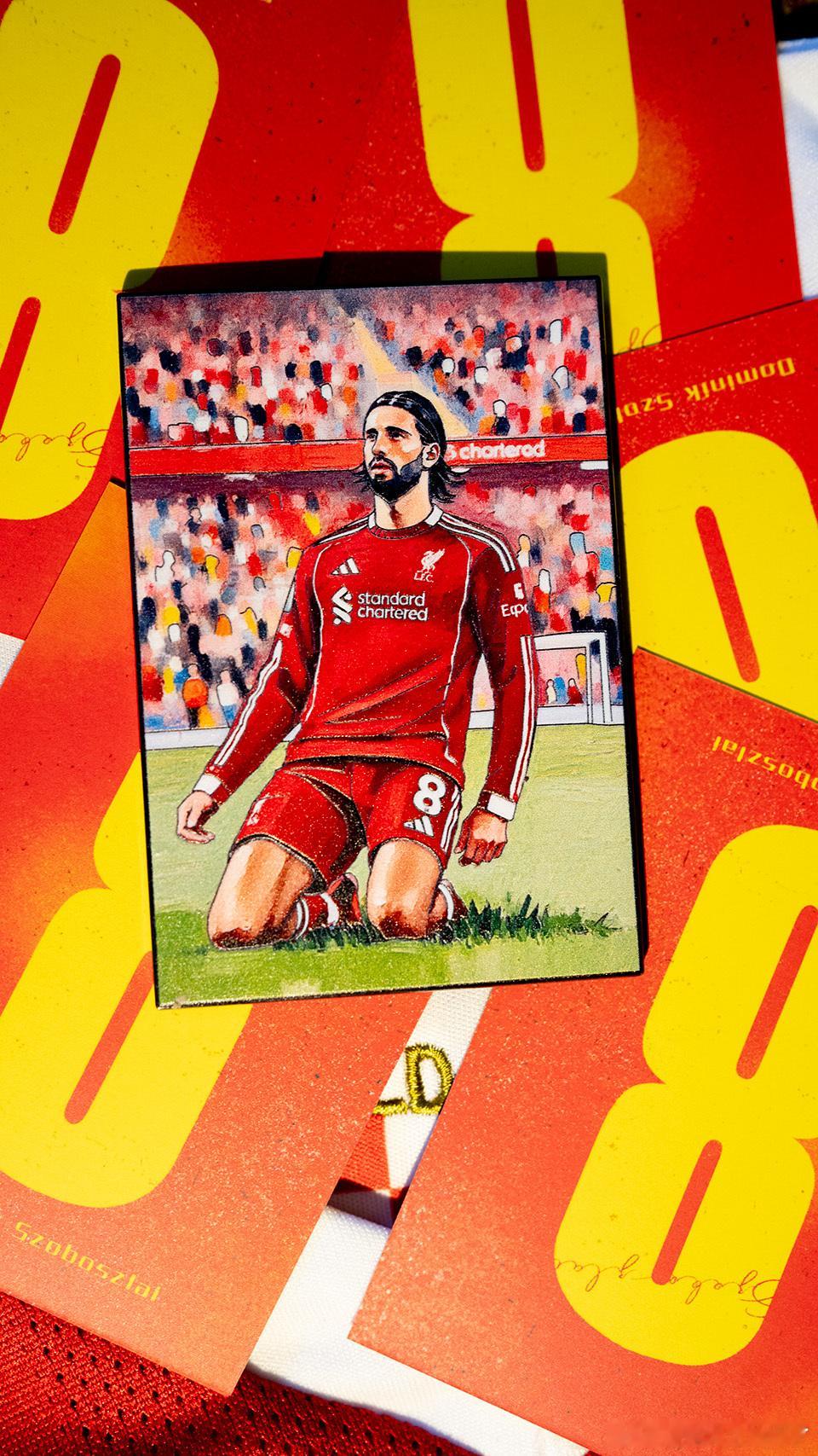 【安菲尔德滑跪名场面】索博经典庆祝瞬间被做成冰箱贴啦！7cm长×4.8cm宽，金