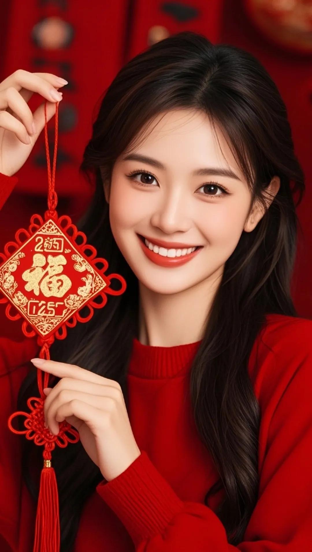 新年红红火火，福气满满！新年红红火火！ 福满新年 新年来临，