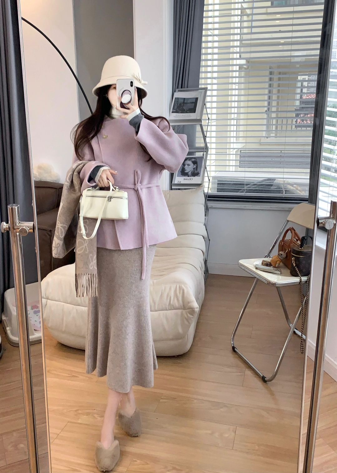 今天是香芋女孩～紫色大衣好气质！！