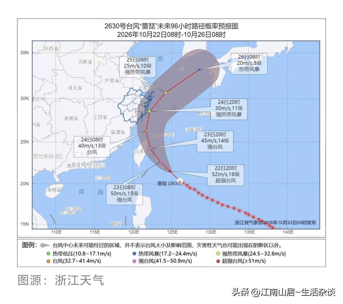 在浙江沿海海面北上or登陆浙江？今年的第30号台风，已经越来越接近闽浙沿海地区了