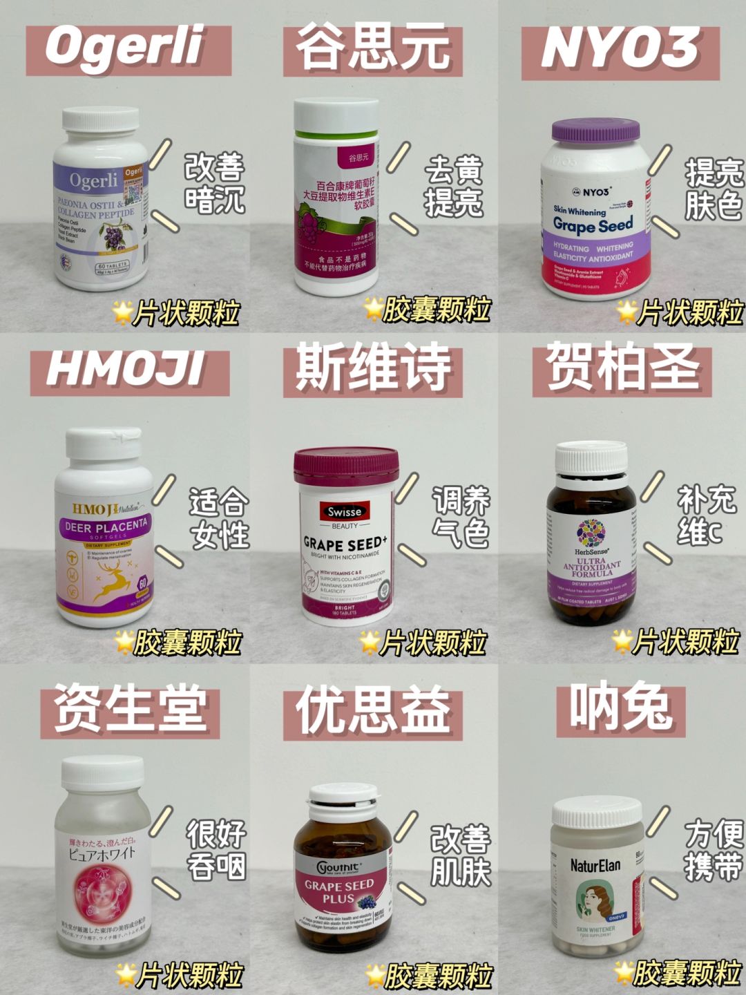 不说废话！热门新品葡萄籽测评合集来啦！