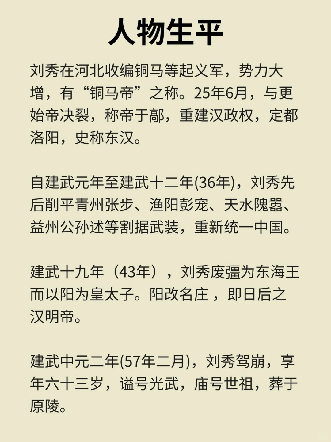 📔每天认识一个历史人物－刘秀