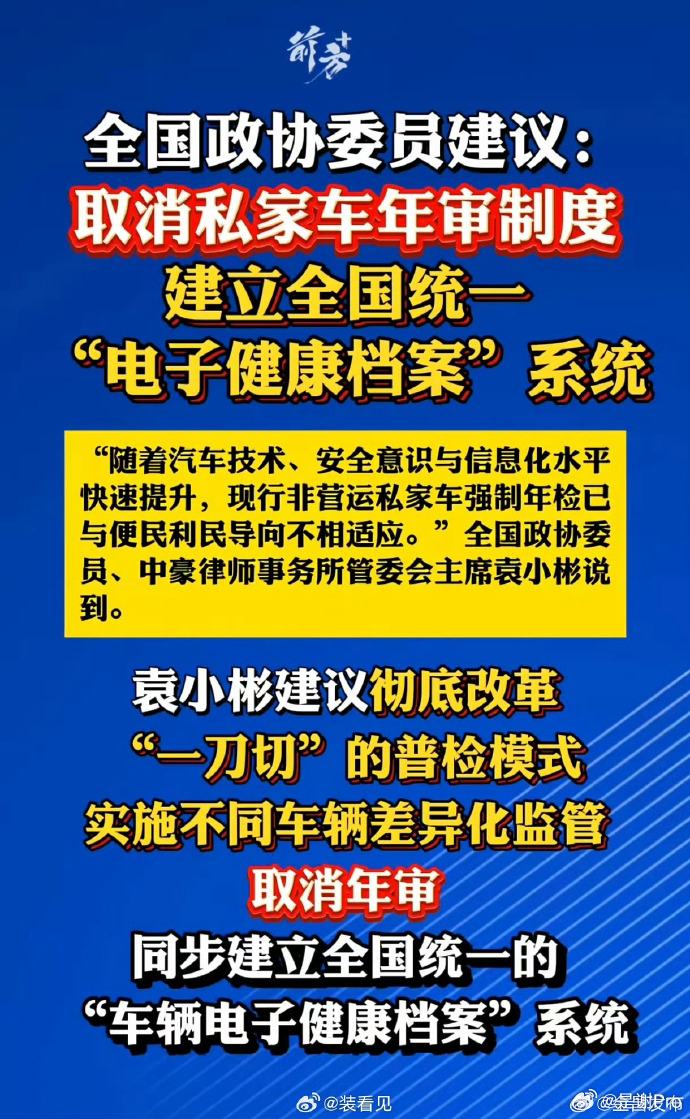建议取消私家车年审制度 这个车不是车主造的，油不是车主产的，审车的意义又在那里呢