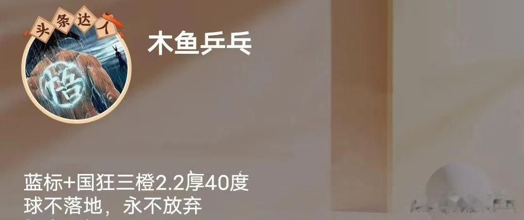 “木鱼乒乓”访谈录：打得多，不如打得“少”
业余球友木鱼乒乓分享自己的练球方法和