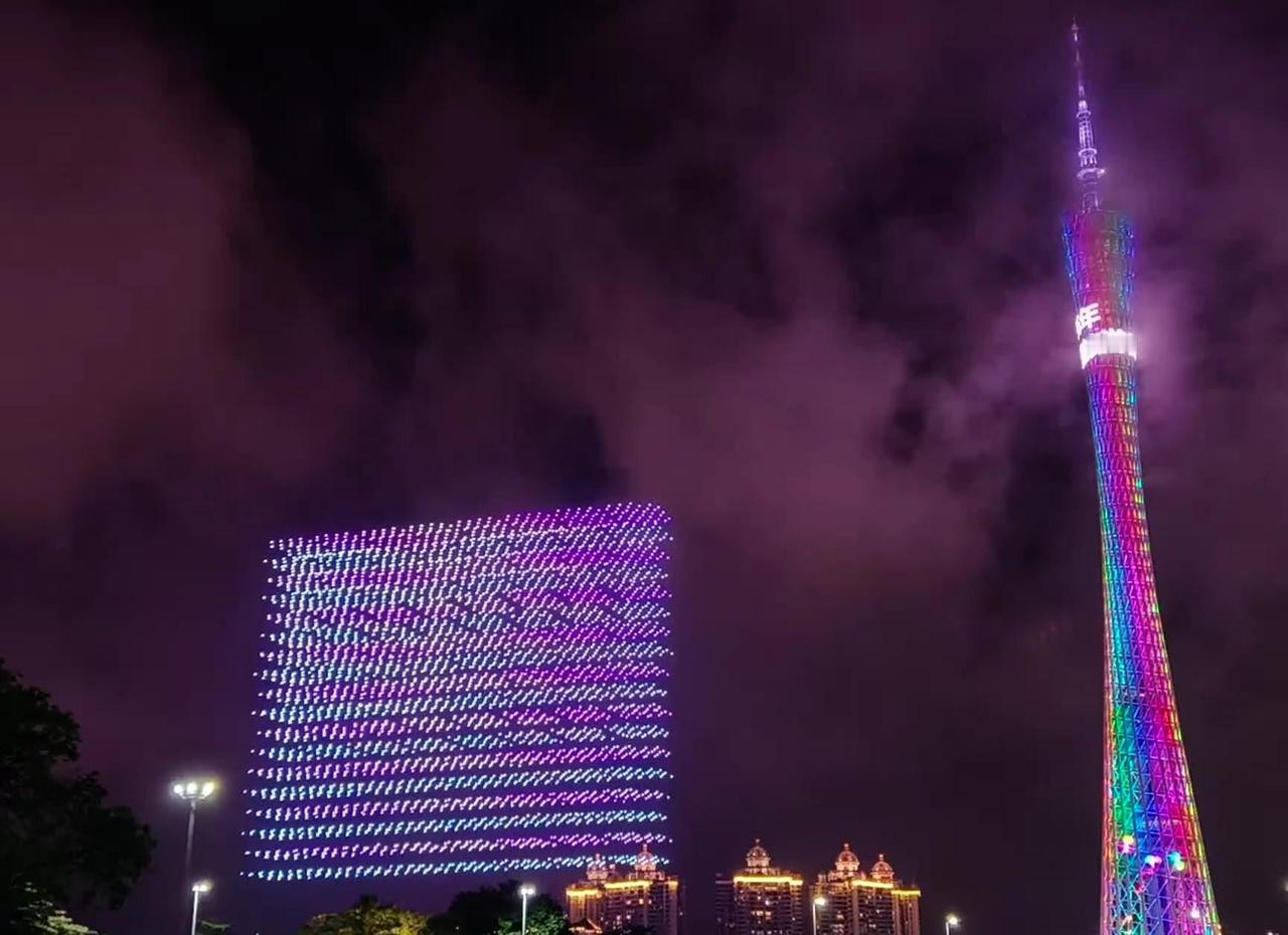 5.19中国旅游日，广州塔无人机表演🌃 广州塔📍