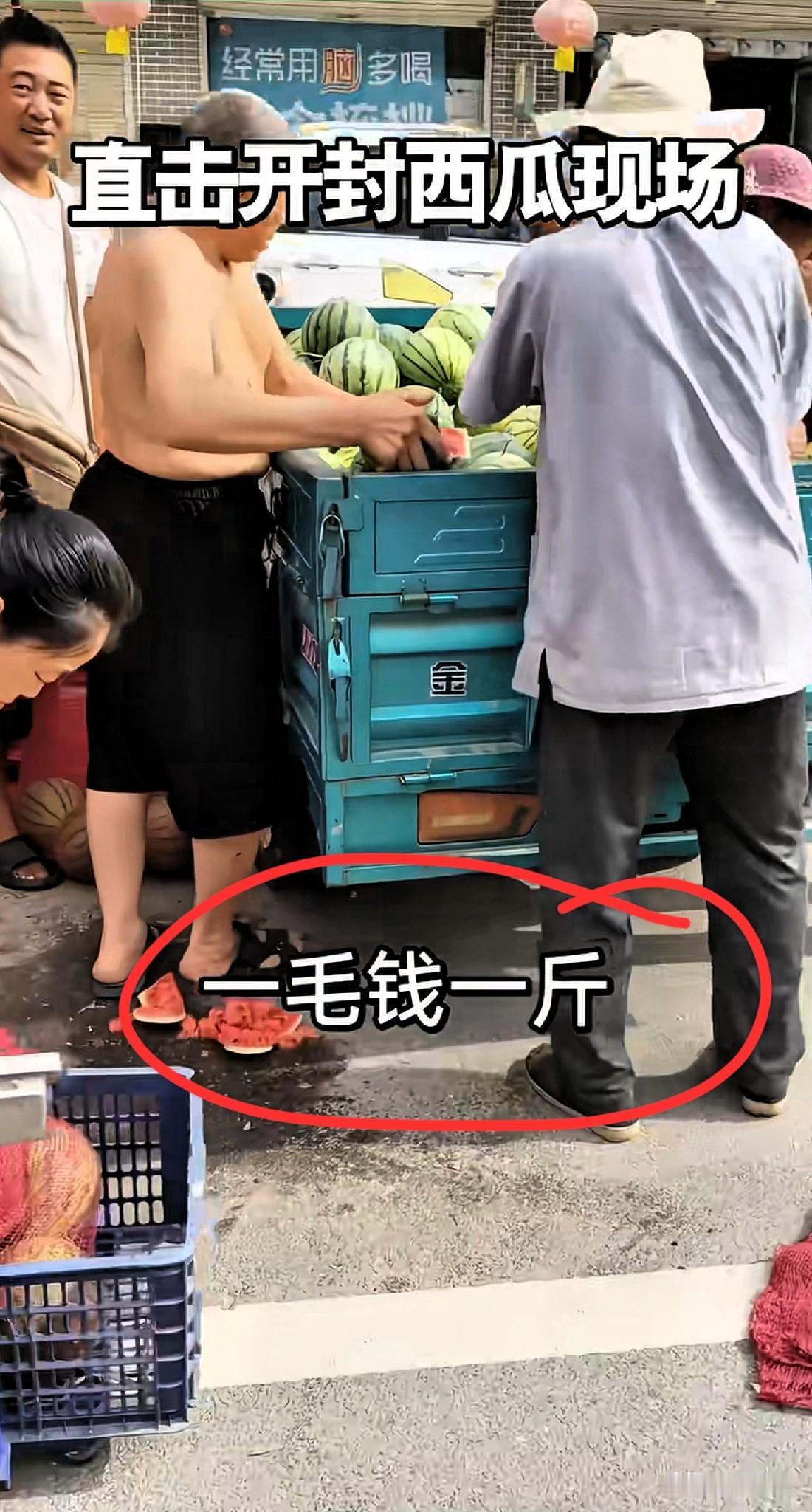 河南西瓜竟然那么便宜，一斤西瓜只要一毛钱？贵的也不超过3毛。今年各地西瓜好像都丰